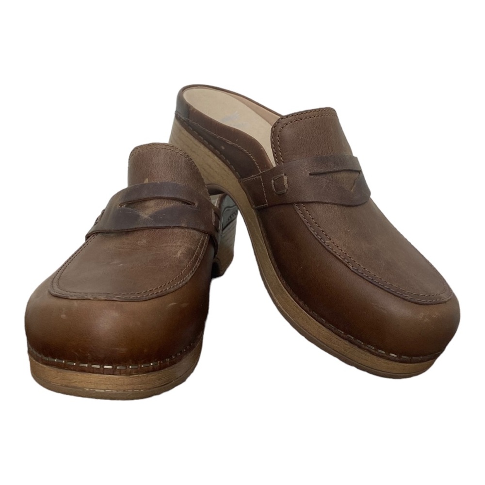 Dansko New Women's Bel Mule Clog Brown Leather size 38